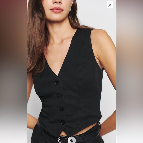 Reformation Devin twill vest size 8 - Picture 2 of 3